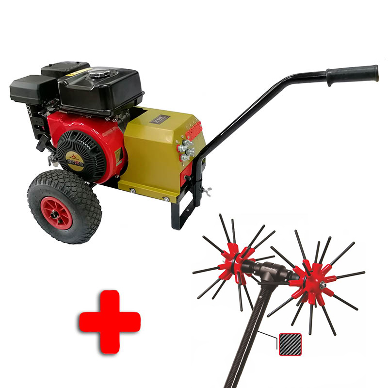 Kit Raccolta Olive MITSUBISHI 6Hp Con 1 Asta AGROTECHNIC X QUATTRO CF